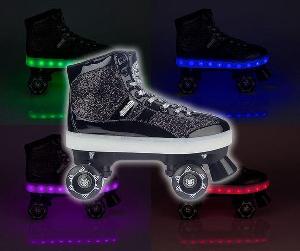 Bekijk leuke cadeautip : Nijdam Rolschaatsen Flashing - Glitter and Glamour - Zwart - 33/3